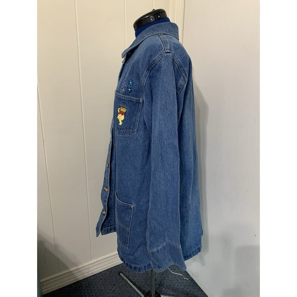 Vintage The Disney Store Catalogue Denim Jacket Embroidered Winnie The Pooh 2X - Picture 2 of 13